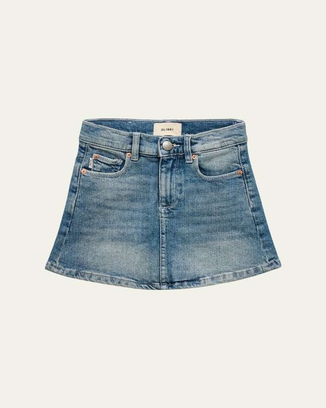 Girl's Jenny Denim Mini Skirt, Size 7-14